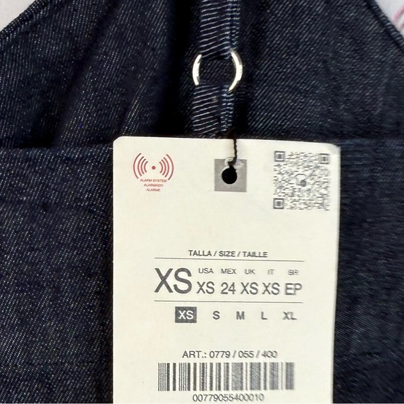 Zara dress Jean look gold buttons long style Stylish Black Button-Down Dress - Picture 12 of 15